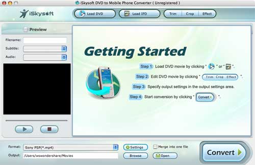 iSkysoft DVD to Mobile Phone Converter for Mac