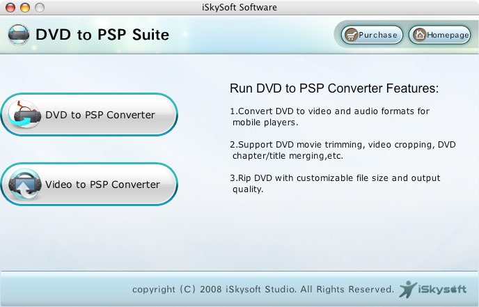 iSkysoft DVD to PSP Suite