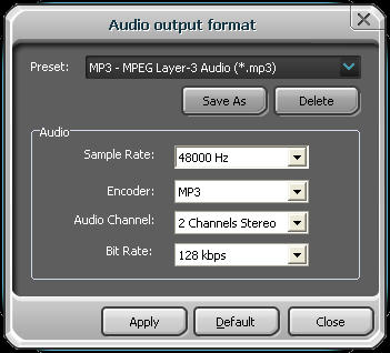 output formats